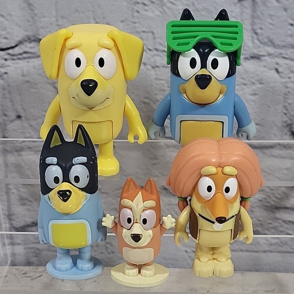 Blue Character Action Figures Lot Of‎ 5 Bingo Indy Pat